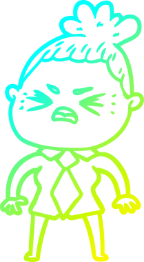 Bir insan tarafından çizilmiş kızgın bir karikatür çizimi.