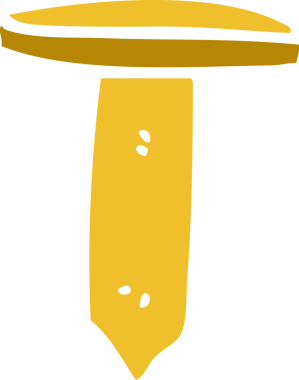 Bir insan tarafından çizilmiş karikatür pirinç çivisi.