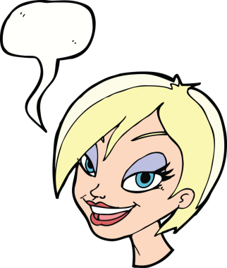 Bir insan tarafından çizilmiş güzel bir kadın yüzü.