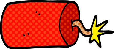 Bir insan tarafından çizilmiş karalama dinamiti.