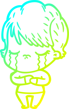 Bir insan tarafından çizilmiş ağlayan bir karikatür çizimi.