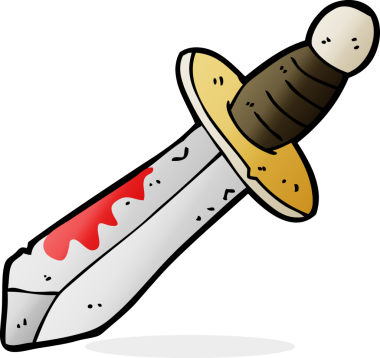 Bir insan tarafından çizilmiş bir kılıç.