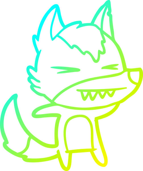 Bir insan tarafından çizilmiş kızgın bir kurt çizgi filmi.