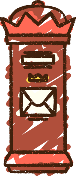 Bir insan tarafından çizilen Posta Kutusu Tebeşiri