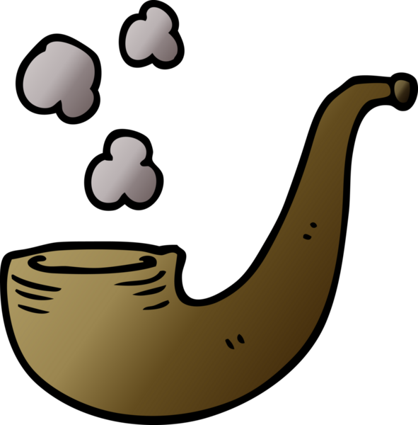 Bir insan tarafından çizilmiş sigara piposu.