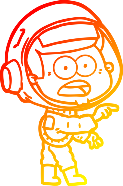 Bir insan tarafından çizilmiş bir çizgi film çizimi, astronotu şaşırttı.