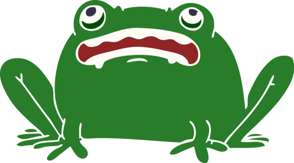 Bir insan tarafından çizilmiş karalama kurbağası.