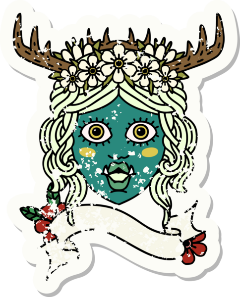 Retro Dövme Biçimli Ork karakteri bir insan tarafından çizilmiş