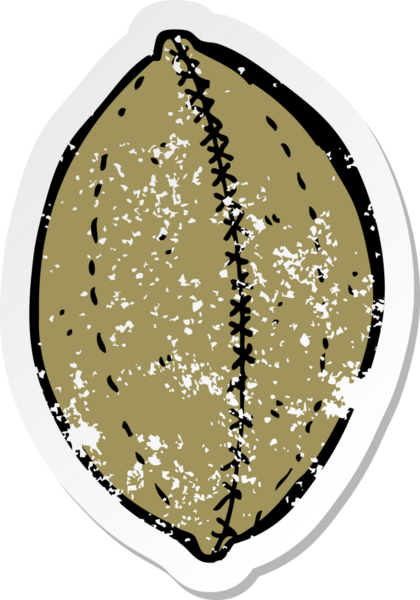 Bir insan tarafından çizilmiş eski bir deri futbol çizgi filminin gerilimli yapıştırması.