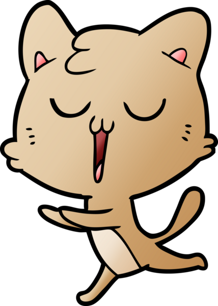 Bir insan tarafından çizilmiş çizgi film kedisi.