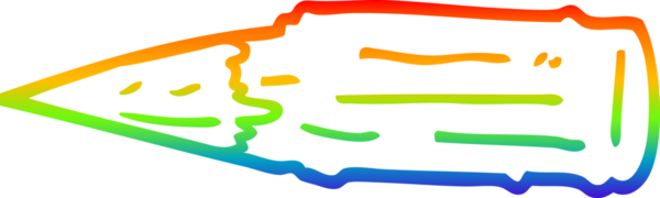 Bir insan tarafından çizilen kanlı vampir kazığının çizimi.