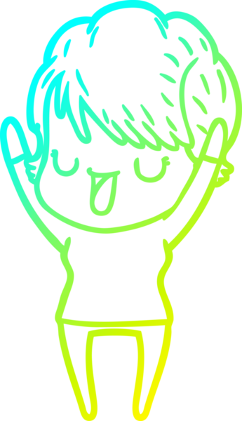 Bir insan tarafından çizilmiş bir karikatür kadın çizimi.