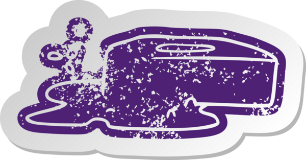 Bir insan tarafından çizilmiş köpürmüş sabunun eski bir karikatür çıkartması.