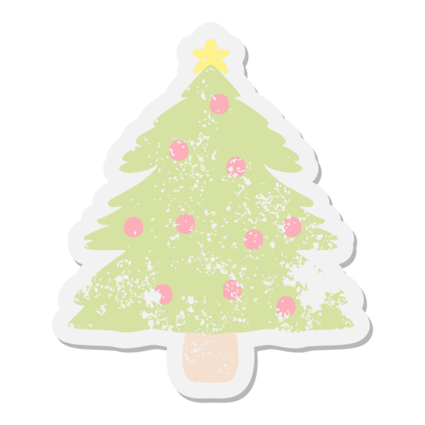 Bir insan tarafından çizilmiş Noel ağacı grunge etiketi.