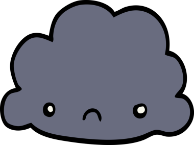 bir insan tarafından çizilmiş karikatür bulutu