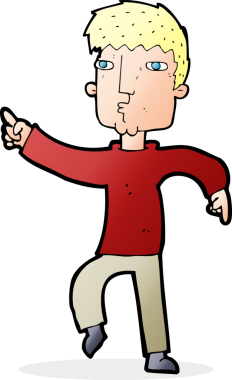 Bir insan tarafından çizilmiş çizgi film dansçısı.