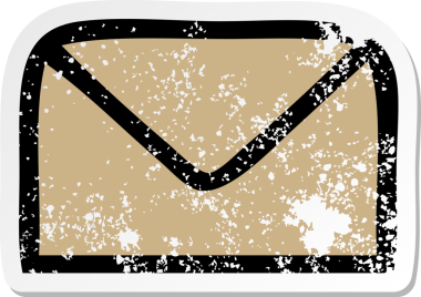 Bir insan tarafından çizilmiş şirin bir karikatür kağıdının sıkıntılı çıkartması.