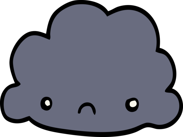 bir insan tarafından çizilmiş karikatür bulutu