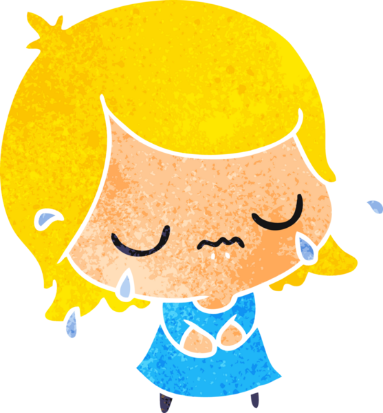 Bir insan tarafından çizilmiş sevimli bir kawai kızının serbest çizimi.