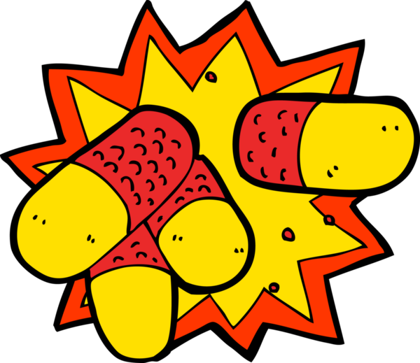 Bir insan tarafından çizilmiş ağrı kesiciler.