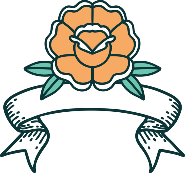 Bir insan tarafından çizilmiş geleneksel bir çiçek dövmesi.