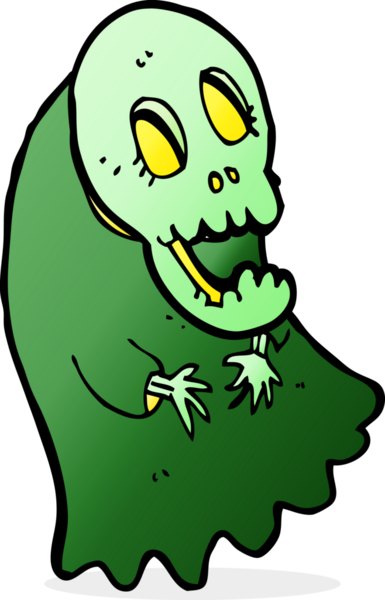 Bir insan tarafından çizilmiş korkunç bir çizgi film.