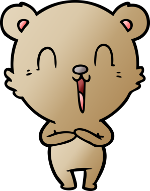 Bir insan tarafından çizilmiş bir çizgi film karakteri.