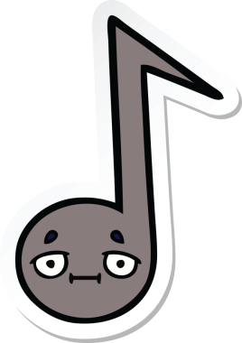 Bir insan tarafından çizilmiş şirin bir karikatür notasının çıkartması.