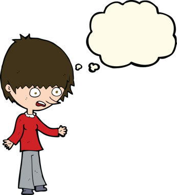 Karikatür, bir insan tarafından çizilmiş düşünce balonlu kadını strese sokuyor.