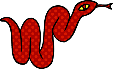 Bir insan tarafından çizilmiş bir bahçe yılanı karalaması.