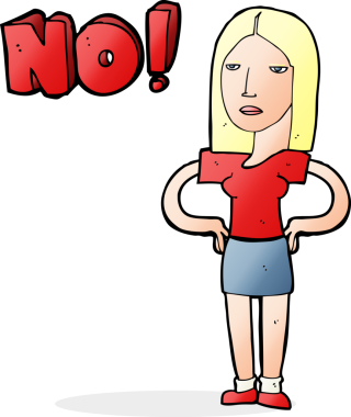 Çizgi filmdeki kadın bir insan tarafından çizilmediğini söylüyor.