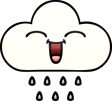 Bir insan tarafından çizilen yağmur bulutunun gölgeli çizimi