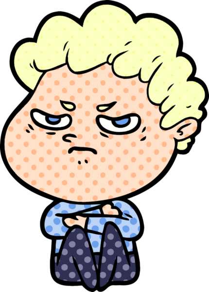 Bir insan tarafından çizilmiş kızgın bir adam.