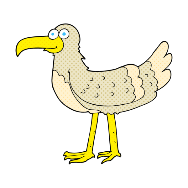 Bir insan tarafından çizilmiş serbest çizim martı.