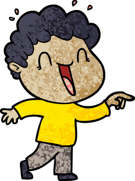 Bir insan tarafından çizilmiş mutlu bir adam.