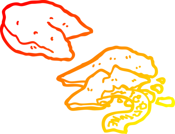 Bir insan tarafından çizilmiş çizgi film şans kurabiyelerinin sıcak çizgi çizimi