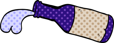 Bir insan tarafından çizilmiş sihirli iksir.