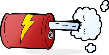 Bir insan tarafından çizilmiş gazlı içecek kutusu.