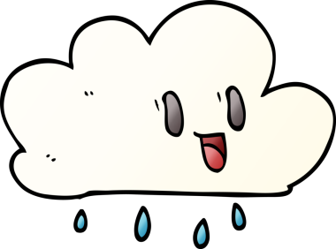 Bir insan tarafından çizilmiş karikatür karalaması etkileyici hava bulutu