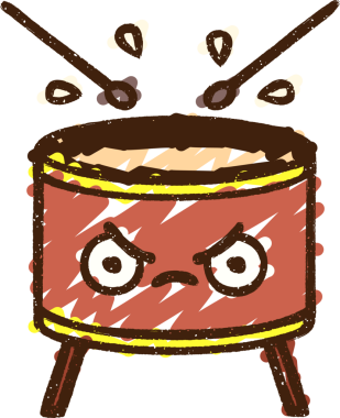 Bir insan tarafından çizilen Davul Tebeşiri Vurma