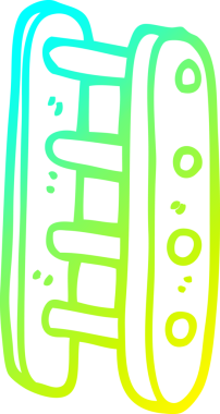 Bir insan tarafından çizilmiş uzun bir merdiven çizimi.