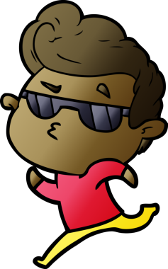 Bir insan tarafından çizilmiş havalı bir çizgi film.