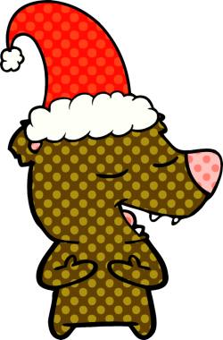 Bir insan tarafından çizilmiş çizgi film Noel Ayısı