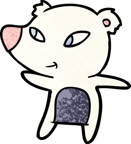 Bir insan tarafından çizilmiş kutup ayısı karikatürü