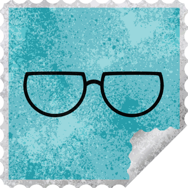 Bir insan tarafından çizilmiş grafiksel kare çıkartma damgası