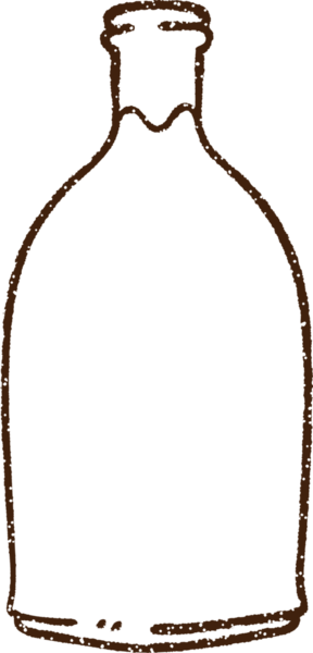 Süt Şişe Kömürü Bir insan tarafından çizilmiş