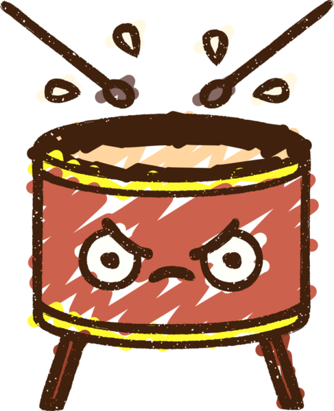 Bir insan tarafından çizilen Davul Tebeşiri Vurma