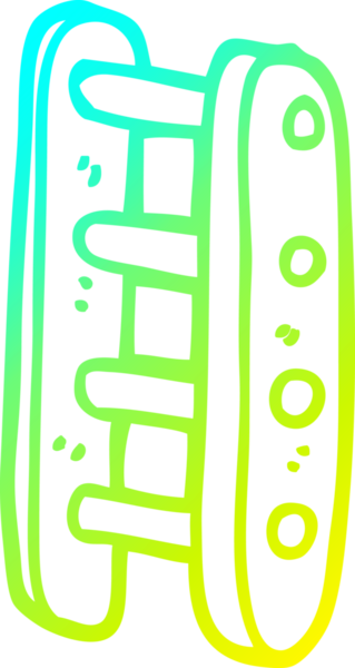 Bir insan tarafından çizilmiş uzun bir merdiven çizimi.