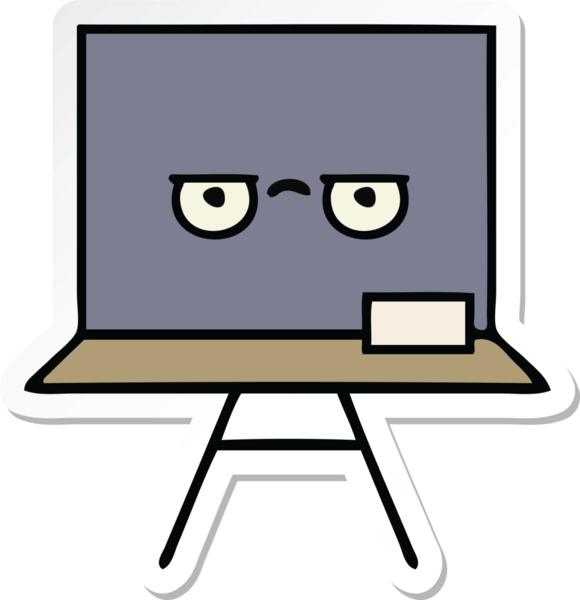 Bir insan tarafından çizilmiş şirin bir karikatür çıkartması.