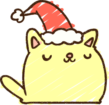 Bir insan tarafından çizilen Noel Kedisi Tebeşiri